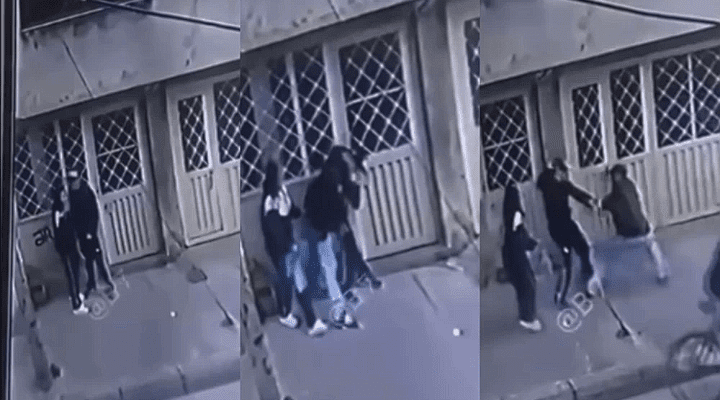 En video quedó evidencia, cuando intentaron robar a una pareja a cuchillo, pero se defendieron