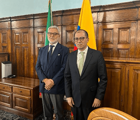 Fiscal general de la nación, Francisco Barbosa delgado, firma memorando de entendimiento con Italia, para fortalecer la lucha contra el narcotráfico y la criminalidad organizada