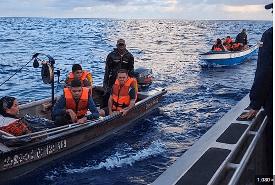 22 migrantes fueron rascados en aguas de las islas de San Andrés