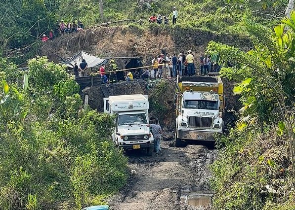 Fallecieron los 5 mineros atrapados en la mina de carbón en Landázuri, Santander