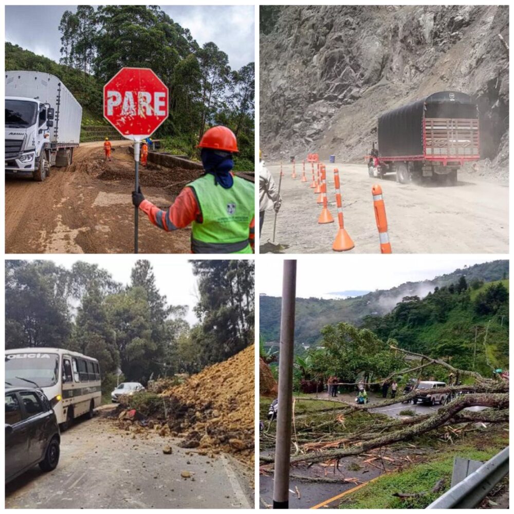 Varias vías del departamento de Antioquia, se encuentran cerradas por el fuerte invierno que azota al país