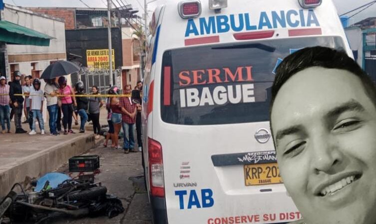 Falleció un joven de 24 años de edad, luego de colisionar contra una ambulancia en Ibagué