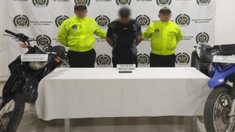Policía en Montería recuperó dos motocicletas robadas y logró la captura de una persona