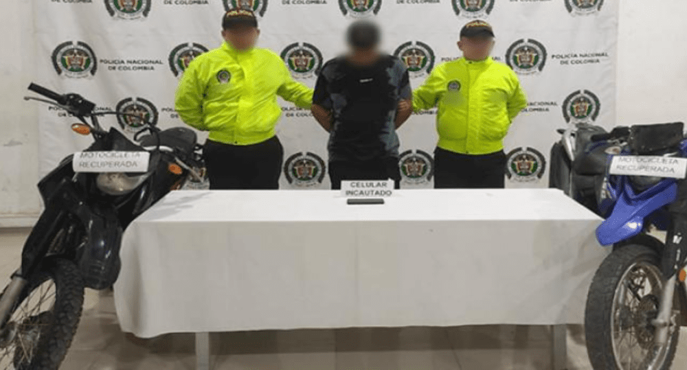 Policía en Montería recuperó dos motocicletas robadas y logró la captura de una persona
