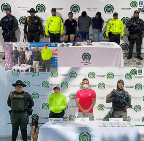 Cinco personas fueron capturadas por tráfico de estupefacientes y armas de fuego en el Tolima