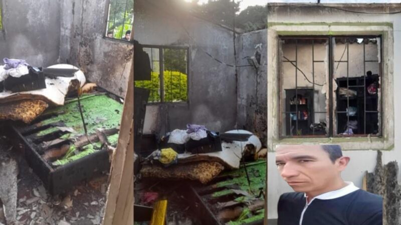 Hombre intenta prender fuego a la casa de su exesposa en Palocabildo, Colombia