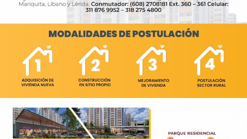Descubra cómo aplicar al subsidio de hasta $39 millones para estrenar vivienda en ComfaTolima