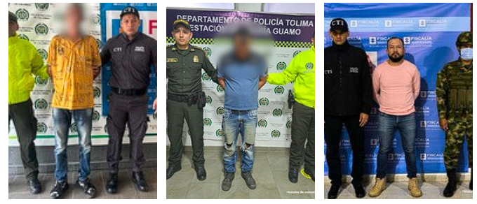 Tres asegurados por delitos sexuales en el Tolima