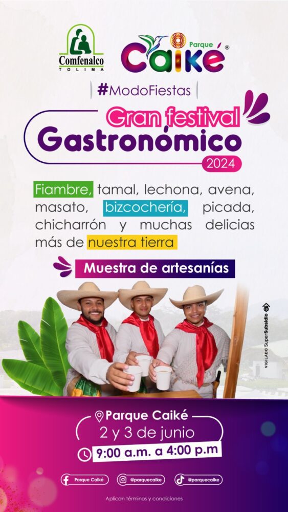 Confenalco te invita al festival gastronómico.