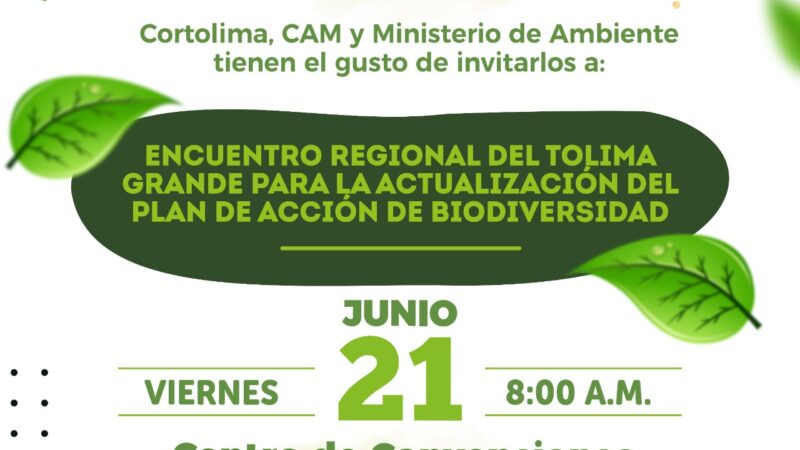 Ibagué será sede de Encuentro Regional del Tolima Grande rumbo a la COP16