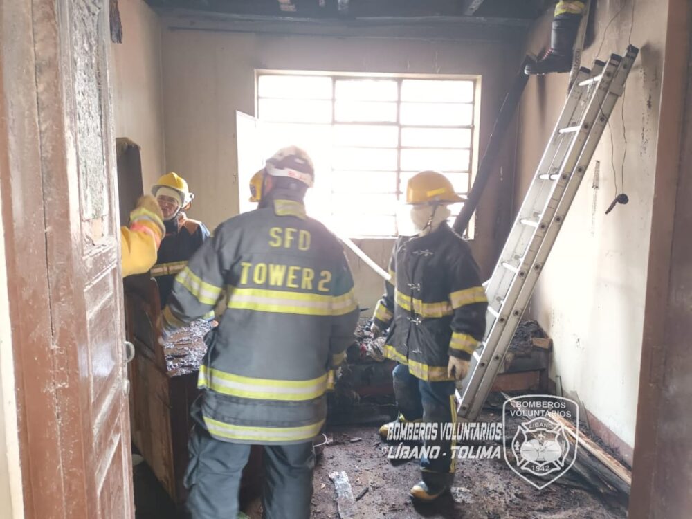 Incendio Estructural en el Líbano Tolima