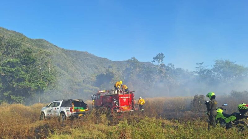 Incendio forestal de gran magnitud en Honda Tolima.