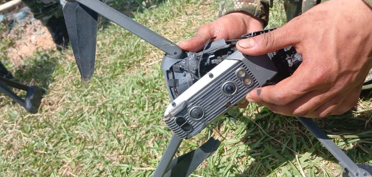 Ejército destruye dron de las disidencias que atacó base militar en Ataco