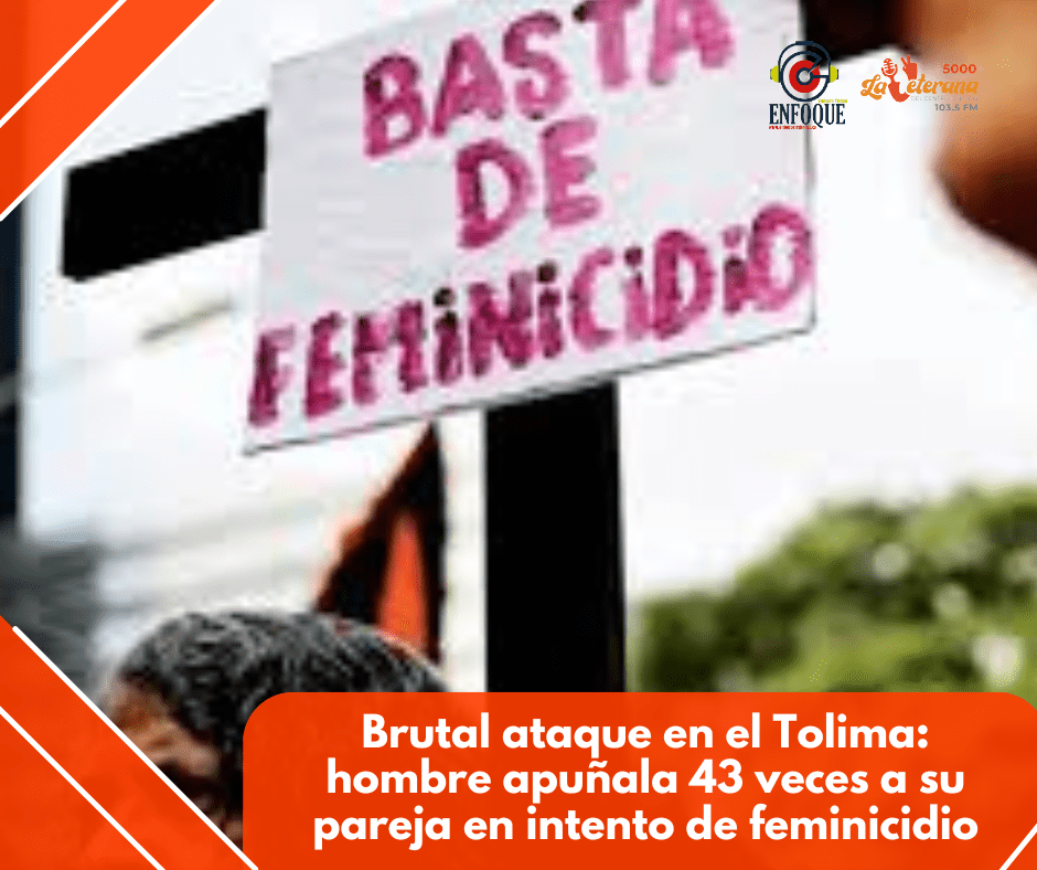 Brutal ataque en el Tolima: hombre apuñala 43 veces a su pareja en intento de feminicidio