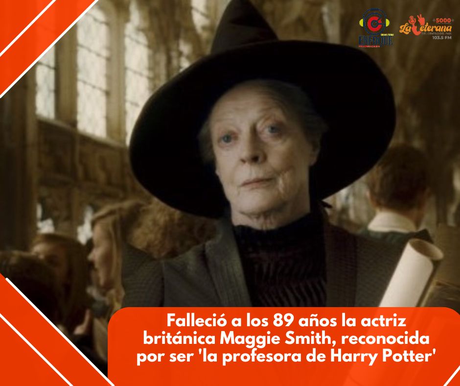 Falleció a los 89 años la actriz británica Maggie Smith, reconocida por ser ‘la profesora de Harry Potter’