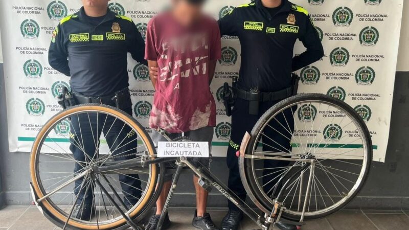 En El Espinal, Policía Tolima captura hombre que presuntamente habría robado una bicicleta