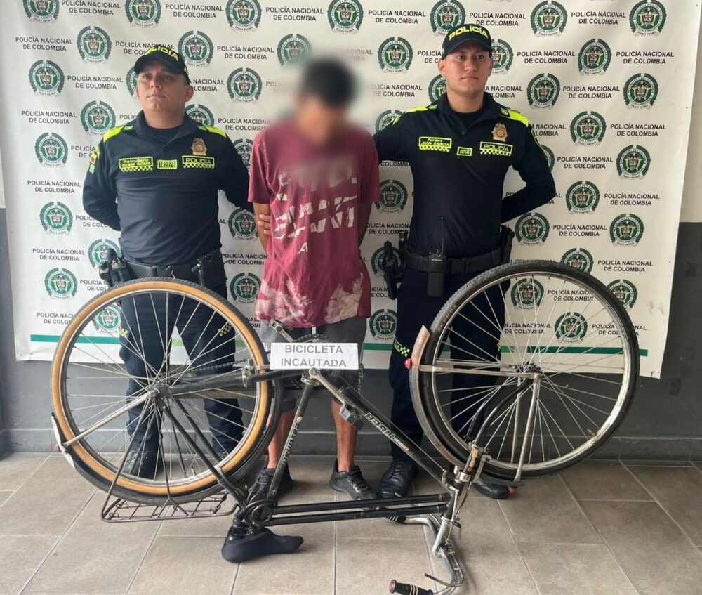 En El Espinal, Policía Tolima captura hombre que presuntamente habría robado una bicicleta