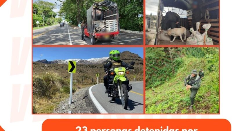 23 personas detenidas por diferentes delitos fue el balance en seguridad este puente festivo