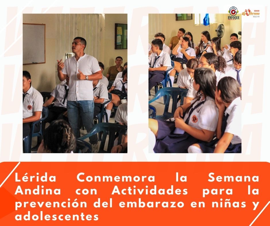 Lérida Conmemora la Semana Andina con Actividades para la prevención del embarazo en niñas y adolescentes