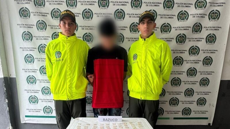 Capturan a sujeto con 32 gramos de bazuco durante operativo en El Espinal