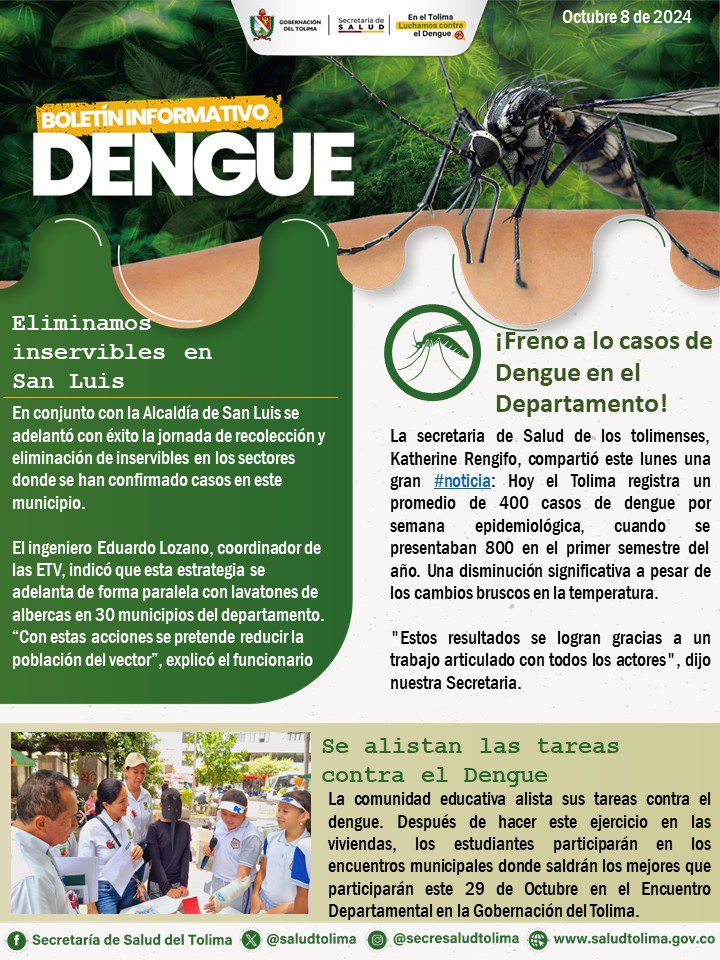 Boletín Informativo Dengue: Hospital San Rafael de El Espinal