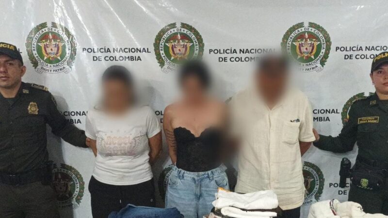 Capturadas dos mujeres y un hombre por hurto de mercancía avalada en veinte millones en Melgar