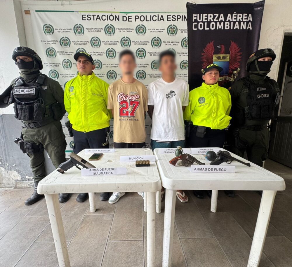 Operativo en El Espinal concluyó en incautación de armas y granadas tras la detención de ‘Veneco’ y ‘Ecuatoriano