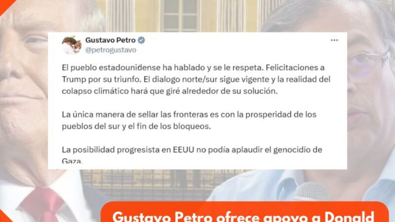 Gustavo Petro ofrece apoyo a Donald Trump si su administración cumple con la promesa de evitar conflictos bélicos