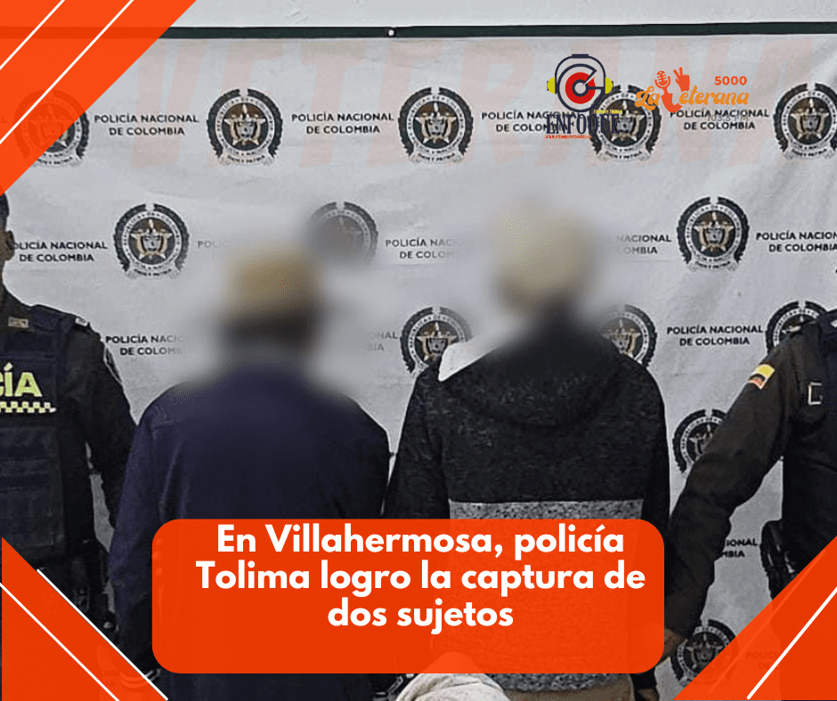 Gracias a la información oportuna de la comunidad, en Villahermosa, policía Tolima logro la captura de dos sujetos y la recuperación de 15 kilos de café.