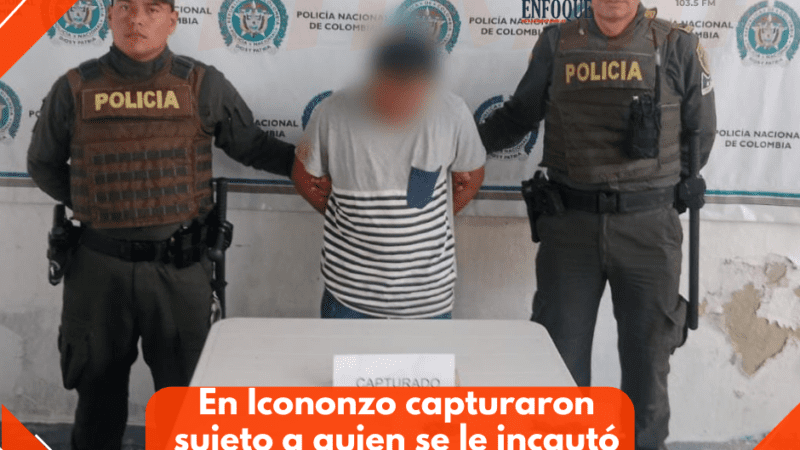 En Icononzo, policía Tolima logró la captura de un sujeto a quien se le incautó gran cantidad de estupefacientes.