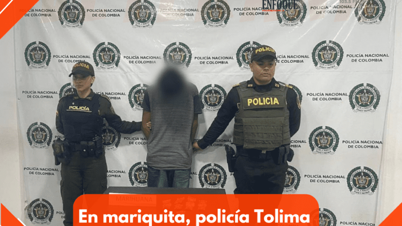 En mariquita, policía Tolima logró la captura de un sujeto a quien se le incautó gran cantidad de estupefacientes.