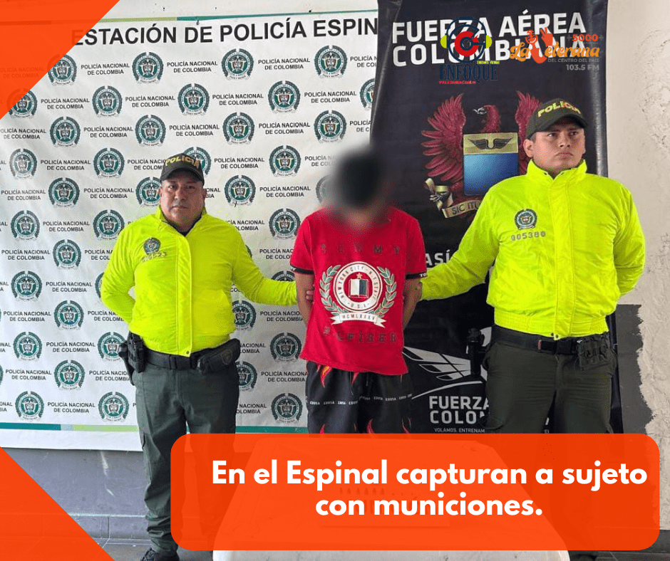 En el Espinal, en medio de una diligencia de allanamiento y registro, sijin de la policía Tolima logró la captura de un sujeto y la incautación de municiones.