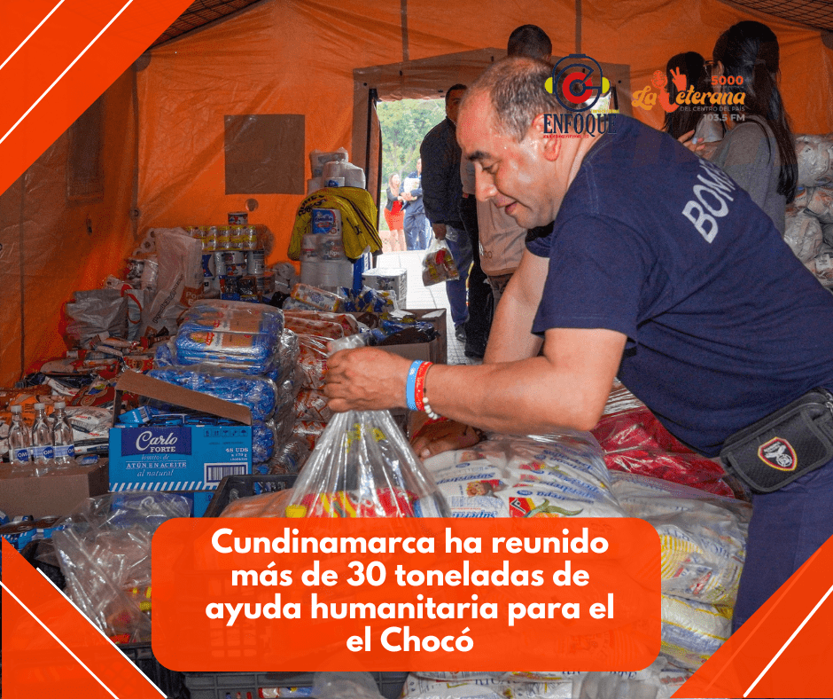 Cundinamarca ha reunido más de 30 toneladas de ayuda humanitaria para el departamento del Chocó