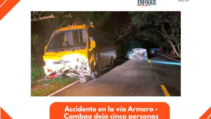 Accidente en la vía Armero-Cambao deja cinco personas heridas durante el puente festivo