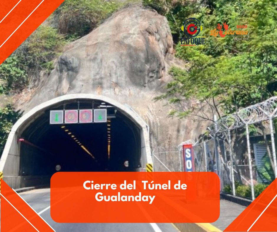 Cierre del Túnel de Gualanday Atención a los conductores: Este 19, 20 y 21 de noviembre habrá cierres en el túnel de Gualanday Por mantenimiento preventivo en los sistemas de ventilación y electromecánicos, entre otros aspectos.