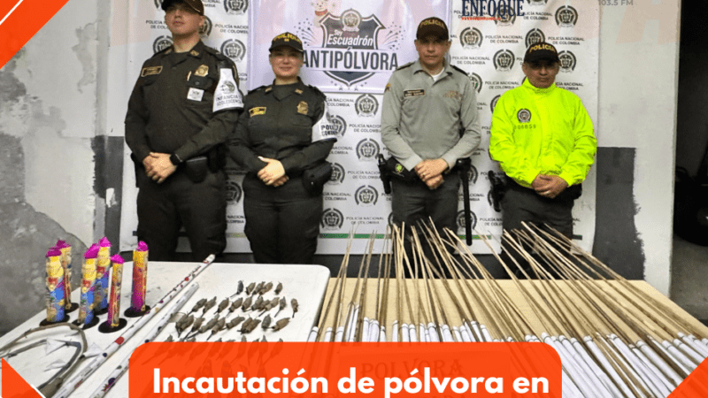 Doce horas después de realizar el lanzamiento del escuadrón “anti pólvora” en medio de cuatro procedimientos realizados en diferentes lugares del espinal,  se logró la incautación de cerca de 13.9 kilogramos de material pirotécnico.