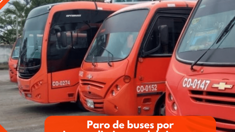 Paro de buses por incumplimientos del sistema estratégico en Ibagué