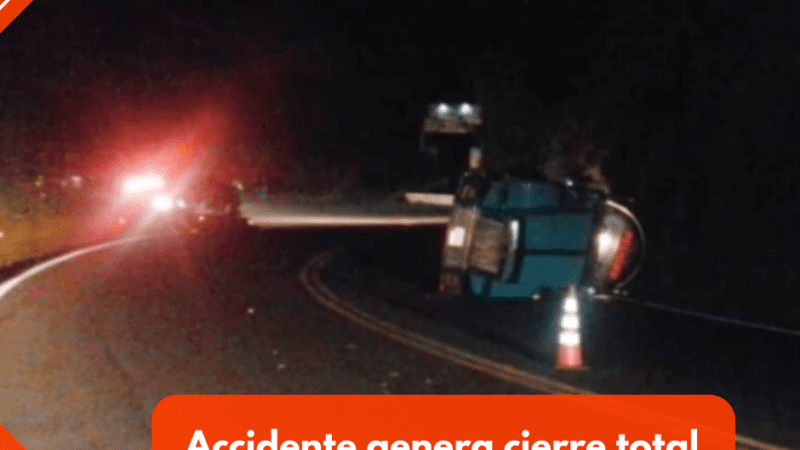 Accidente genera cierre total en la vía Ibagué-Cajamarca