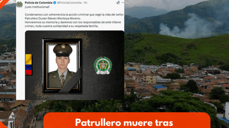 Patrullero muere tras persecución y tiroteo en Caloto, Cauca