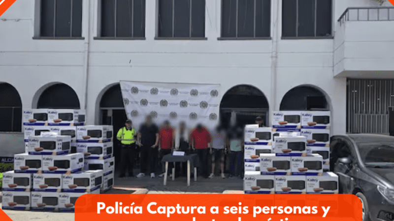 Policía Captura a Seis Personas y Recupera Electrodomésticos Hurtados en Operativo en Guamo, Tolima