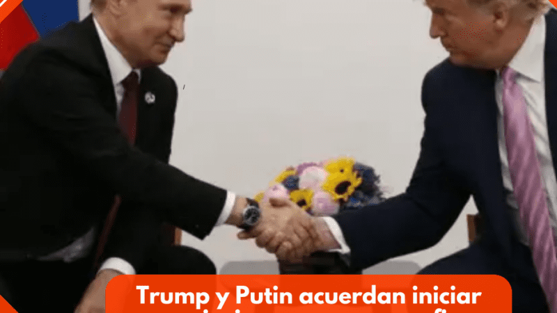 Trump y Putin acuerdan iniciar negociaciones para poner fin a la guerra en Ucrania