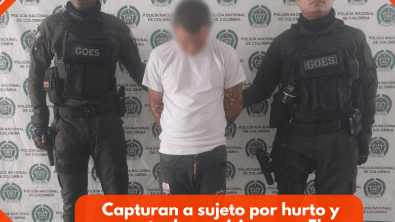 Capturan a sujeto por hurto y porte de municiones en El Espinal