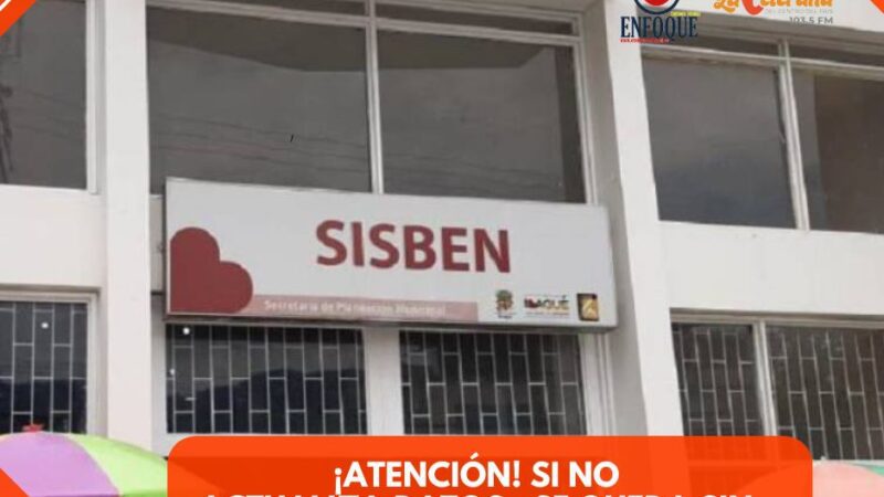 Plazo hasta marzo: Usuarios del Sisbén deben actualizar sus datos para seguir en el régimen subsidiado