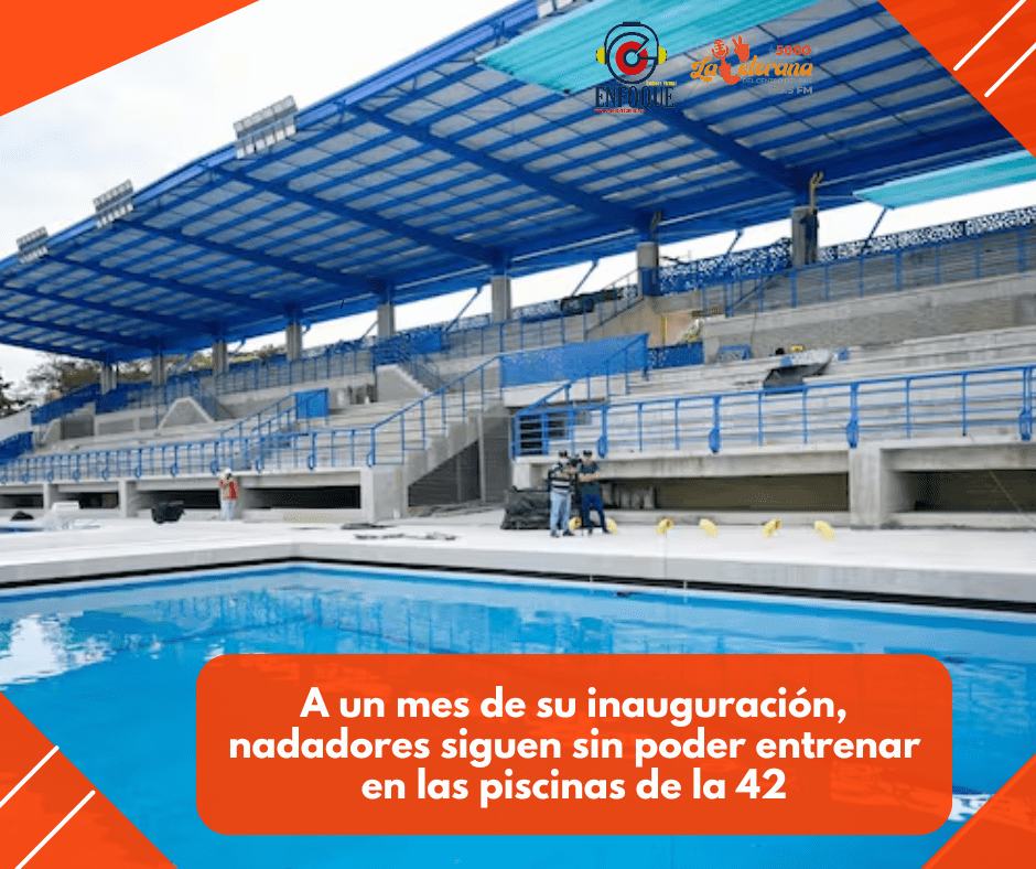 A un mes de su inauguración, nadadores siguen sin poder entrenar en las piscinas de la 42