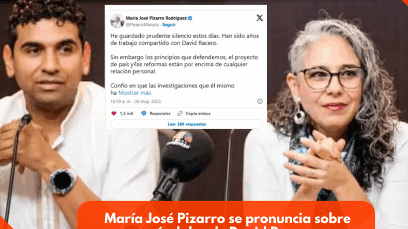 María José Pizarro se pronuncia sobre escándalos de David Racero: “Los principios están por encima de los nombres”
