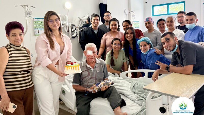 Hospital Alfonso Jaramillo Salazar celebró la vida de Don Rosendo en su cumpleaños
