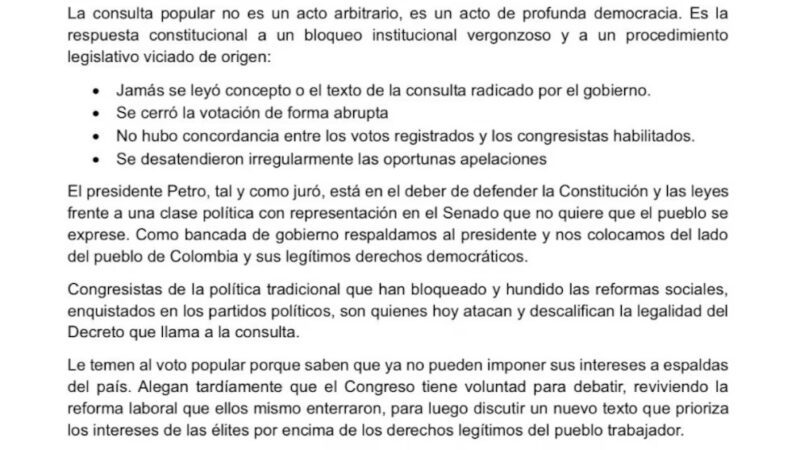 «No hicieron nada»: Petro reprochó a su bancada en conversación privada con Iván Cepeda