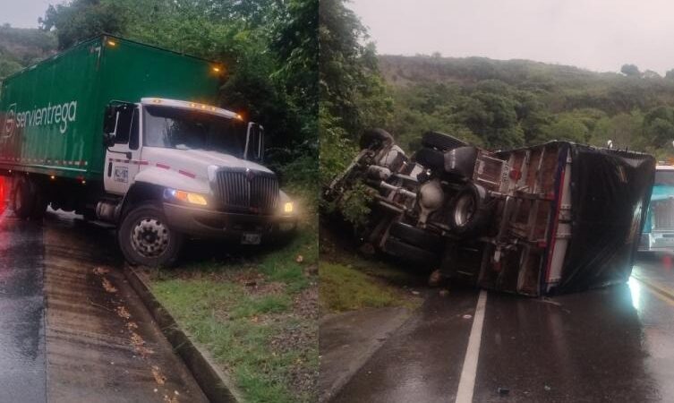 Accidente entre dos vehículos de carga paralizó el tránsito en la vía Venadillo–Lérida