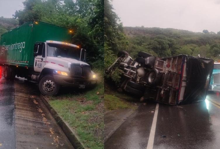 Accidente entre dos vehículos de carga paralizó el tránsito en la vía Venadillo–Lérida