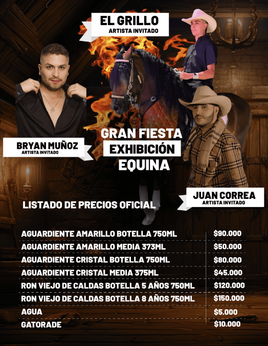 Gran fiesta de exhibición equina reunirá música, tradición y entretenimiento